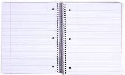 Office Durable Spiral Notebooks, 5 Subject (Spring Pink, Wide Ruled 1pk)