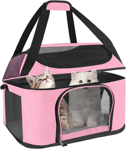 Soft Cat Carrier Up to 20 Lbs, Washable Pet Travel Bag for Kitten Puppy