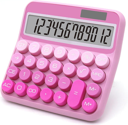 Gradient Hot Pink Calculator, Big Button Calculator with Large LCD Display