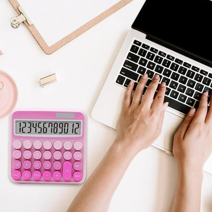 Gradient Hot Pink Calculator, Big Button Calculator with Large LCD Display