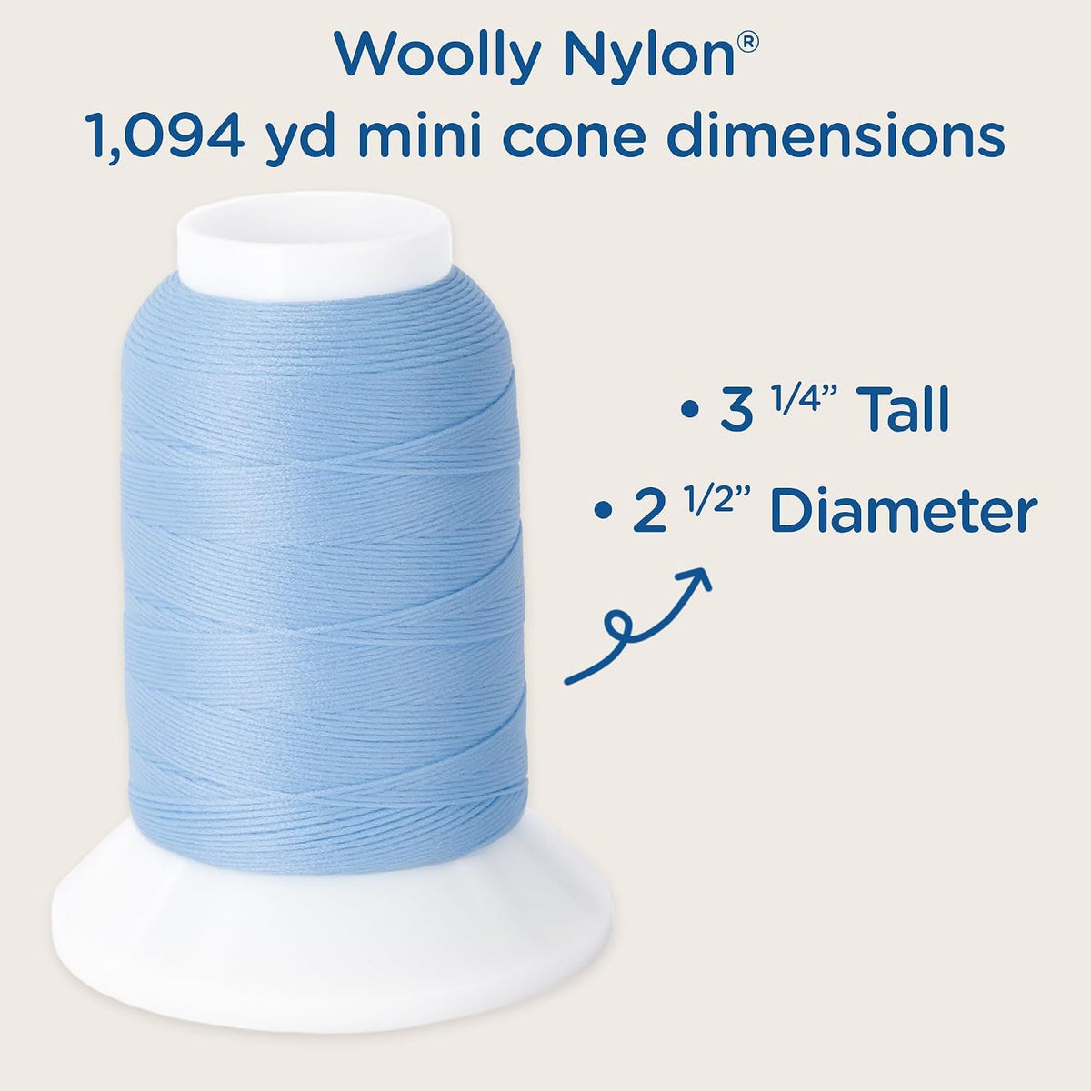 Woolly Nylon – Serger Thread for Stretch & Knit Fabrics – Light Pink
