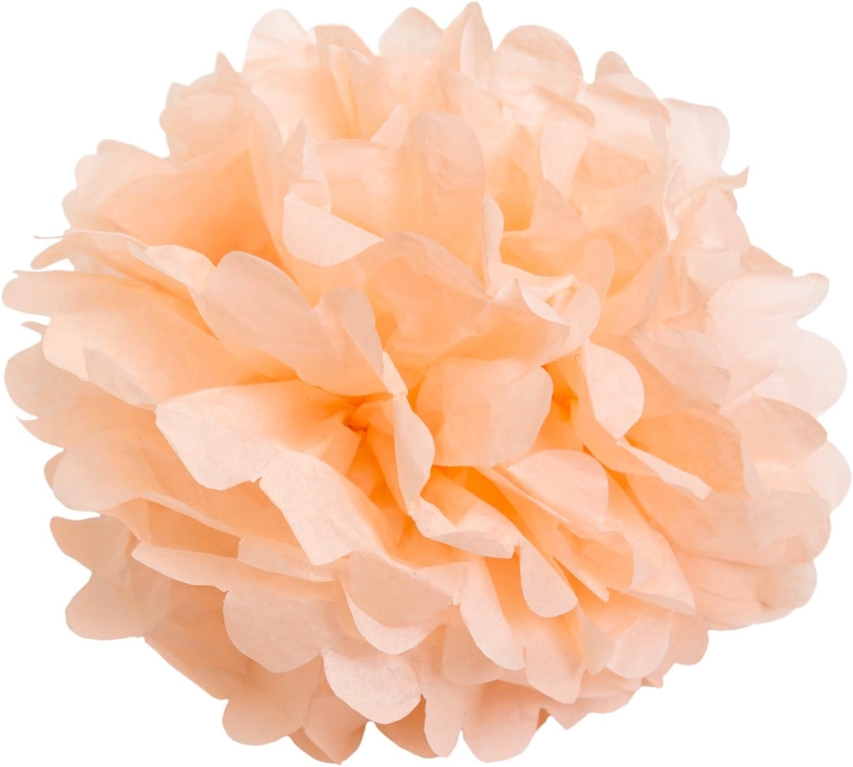 Set of 10 - Peach 8" - (10 Pack) Tissue Pom Poms Flower Party Decorations for Weddings, Birthday, Halloween, Bridal, Baby Showers, Nursery, Décor