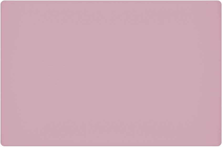 23.6'' by 15.7''Flexible Silicone Placemat Non Slip Waterproof Heat Resistant Dinner Table Mat (Light Pink-1 Pcs)
