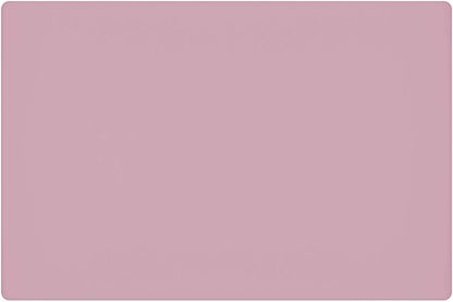 23.6'' by 15.7''Flexible Silicone Placemat Non Slip Waterproof Heat Resistant Dinner Table Mat (Light Pink-1 Pcs)