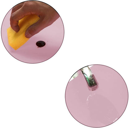 23.6'' by 15.7''Flexible Silicone Placemat Non Slip Waterproof Heat Resistant Dinner Table Mat (Light Pink-1 Pcs)