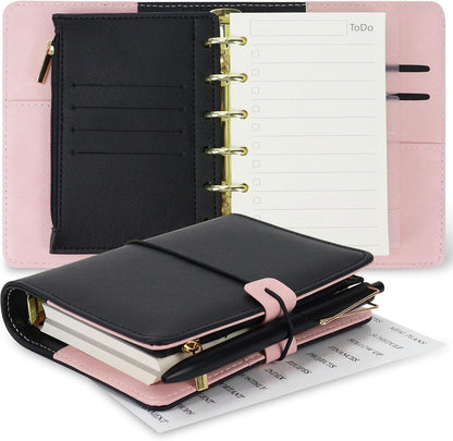 A7 Pocket Refillable Planner Small Binder Notebook 6 Ring 4.5"x5.7"