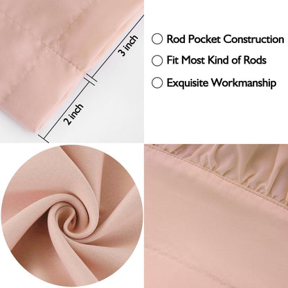 2 Pack Peach Ruffle Handcrafted Window Valances, 42"x18"