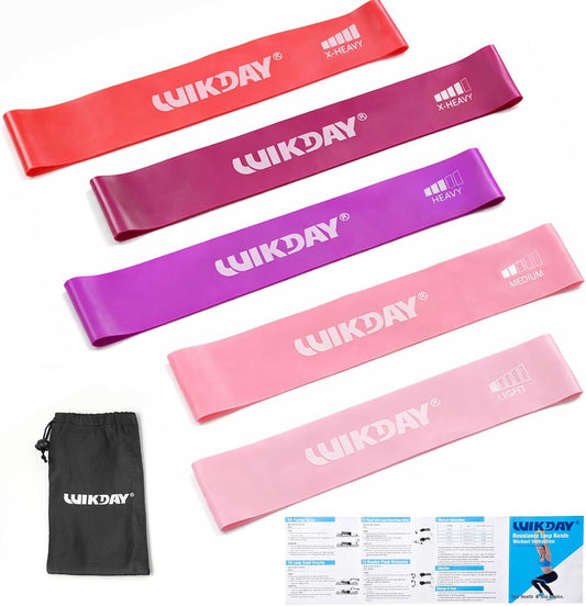 Resistance Bands for Working Out Exercise Loop Bands Workout Bands Set for Men Women Body Stretching, Crossfit Training, Home Workout, Physical Therapy, Booty Legs, Set of 5