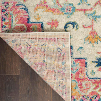 Passion Ivory Pink 3'9" x 5'9" Area Rug - Easy Clean, Non Shedding, Bed Room, Living Room, Dining Room, Kitchen (4' x 6')