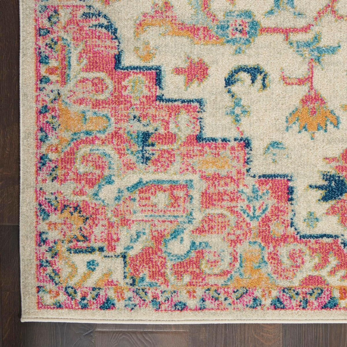 Passion Ivory Pink 3'9" x 5'9" Area Rug - Easy Clean, Non Shedding, Bed Room, Living Room, Dining Room, Kitchen (4' x 6')