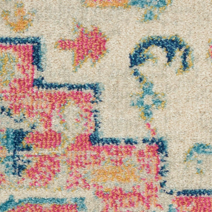 Passion Ivory Pink 3'9" x 5'9" Area Rug - Easy Clean, Non Shedding, Bed Room, Living Room, Dining Room, Kitchen (4' x 6')