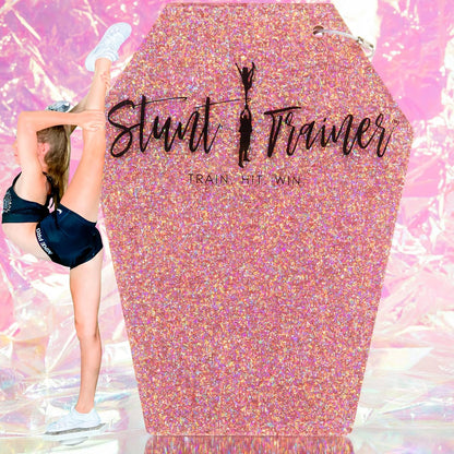 Pink – Cheerleading Flyer Balance Board for Stunt Practice | Improve Core Strength, Stability & Body Control | Compact Training Tool for Flyers of All Levels
