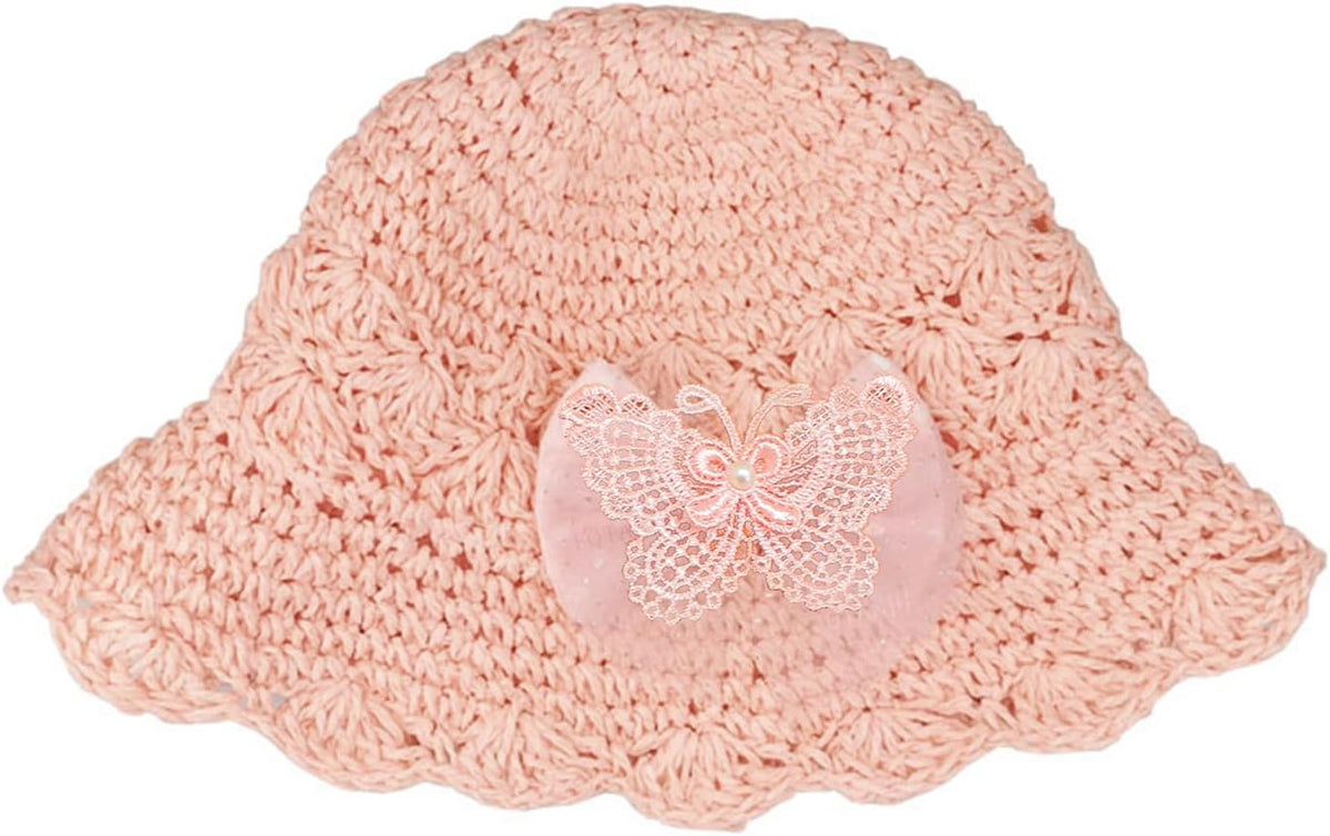3" Butterfly Lace Edge Trim Pearl Wedding Applique DIY Sewing in peach pink 3 Yards