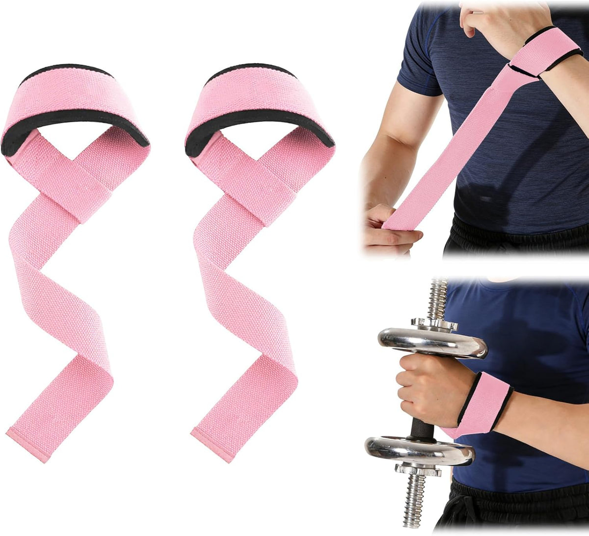 Upgrade Lifting Straps Wrist Wraps Weightlifting Training,Heavy Duty Gym Support for Men Women Boost Grip Wrist Stability