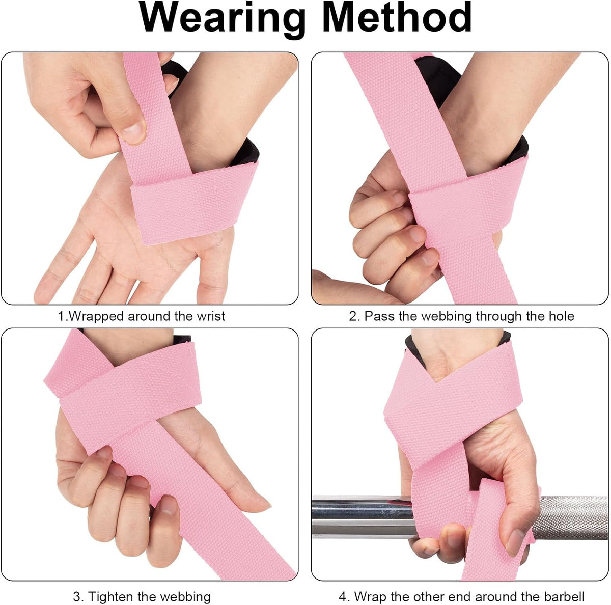 Upgrade Lifting Straps Wrist Wraps Weightlifting Training,Heavy Duty Gym Support for Men Women Boost Grip Wrist Stability