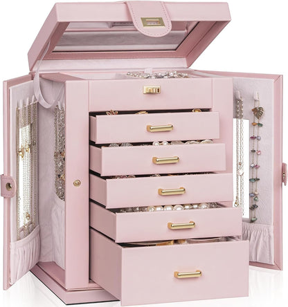 6-Tier Jewelry Box Organizer 5 Drawers Jewelry Storage Case