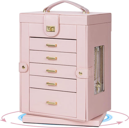 6-Tier Jewelry Box Organizer 5 Drawers Jewelry Storage Case