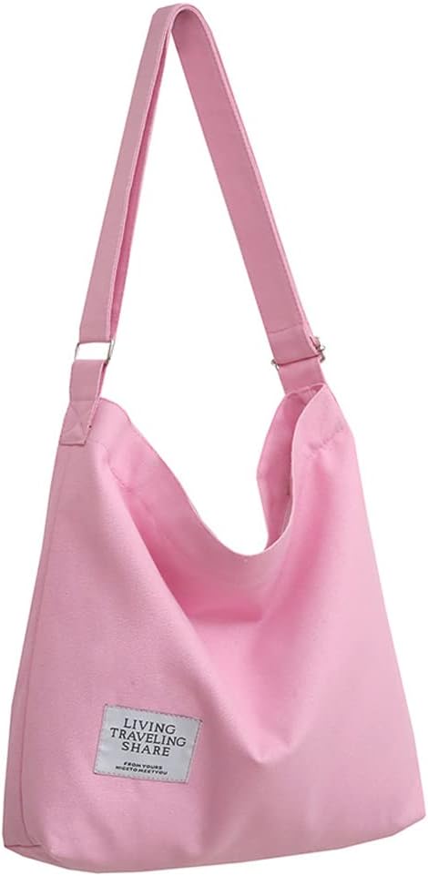 Women's Retro Large Size Canvas Shoulder Bag Hobo Crossbody Handbag Casual Tote