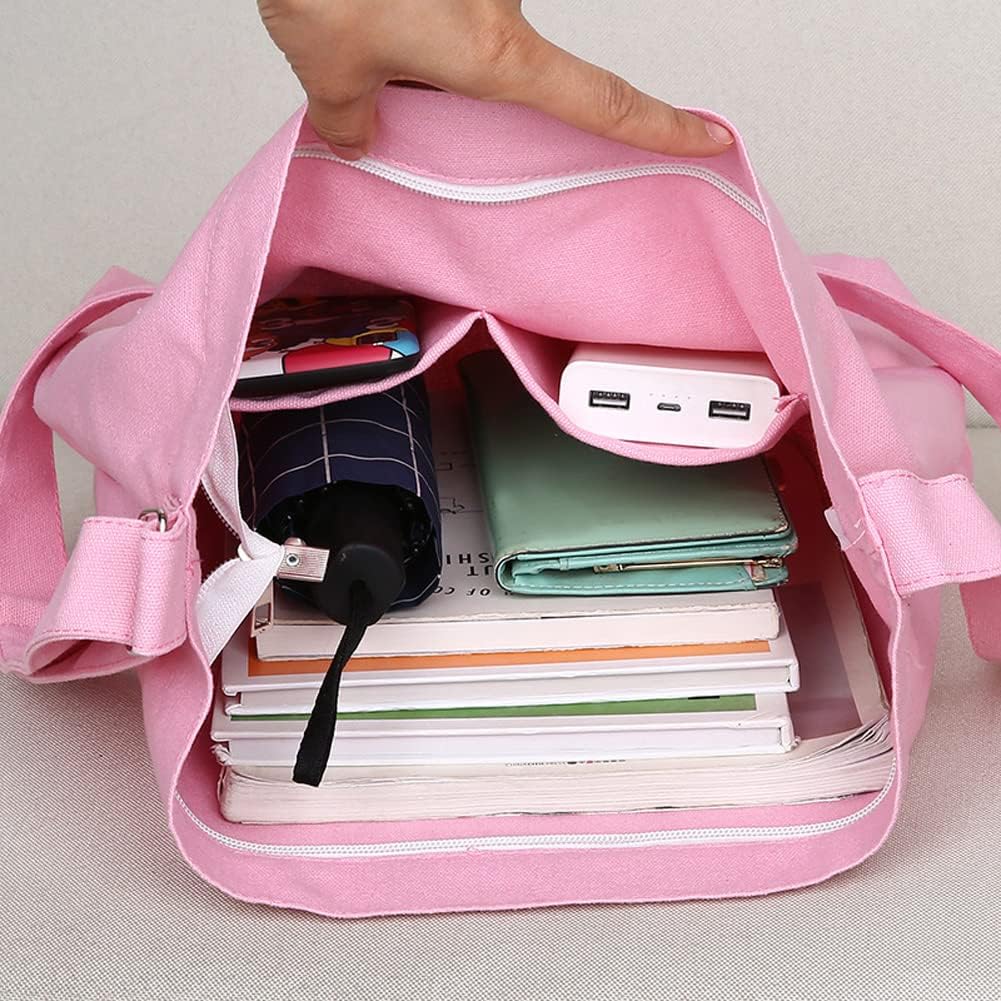 Women's Retro Large Size Canvas Shoulder Bag Hobo Crossbody Handbag Casual Tote