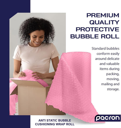 Anti-Static Bubble Roll Wrap 12" x 225', 1-Pack Perforated ESD Cushioning