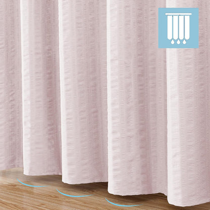 Moga Stall Fabric Shower Curtain - Soft & Lightweight Small Shower Curtain with Texture for Narrow Stall Size, Machine Washable, 36" Wx72 L, Pink