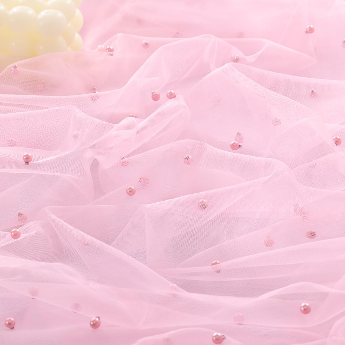 Pearl Table Runner Fall Tulle Gauze Sheer Wedding Party Home Decor