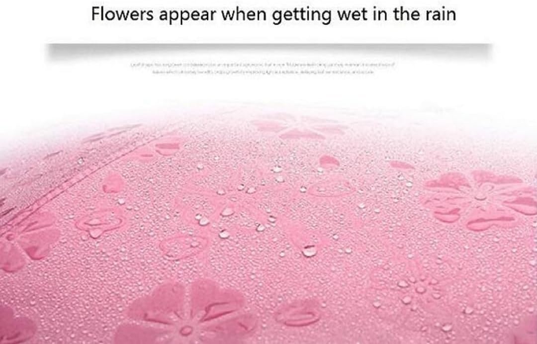 Travel Foldable compact Umbrellas Sun rain Umbrellas parasol with Met Water blomssom blooming material