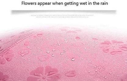 Travel Foldable compact Umbrellas Sun rain Umbrellas parasol with Met Water blomssom blooming material