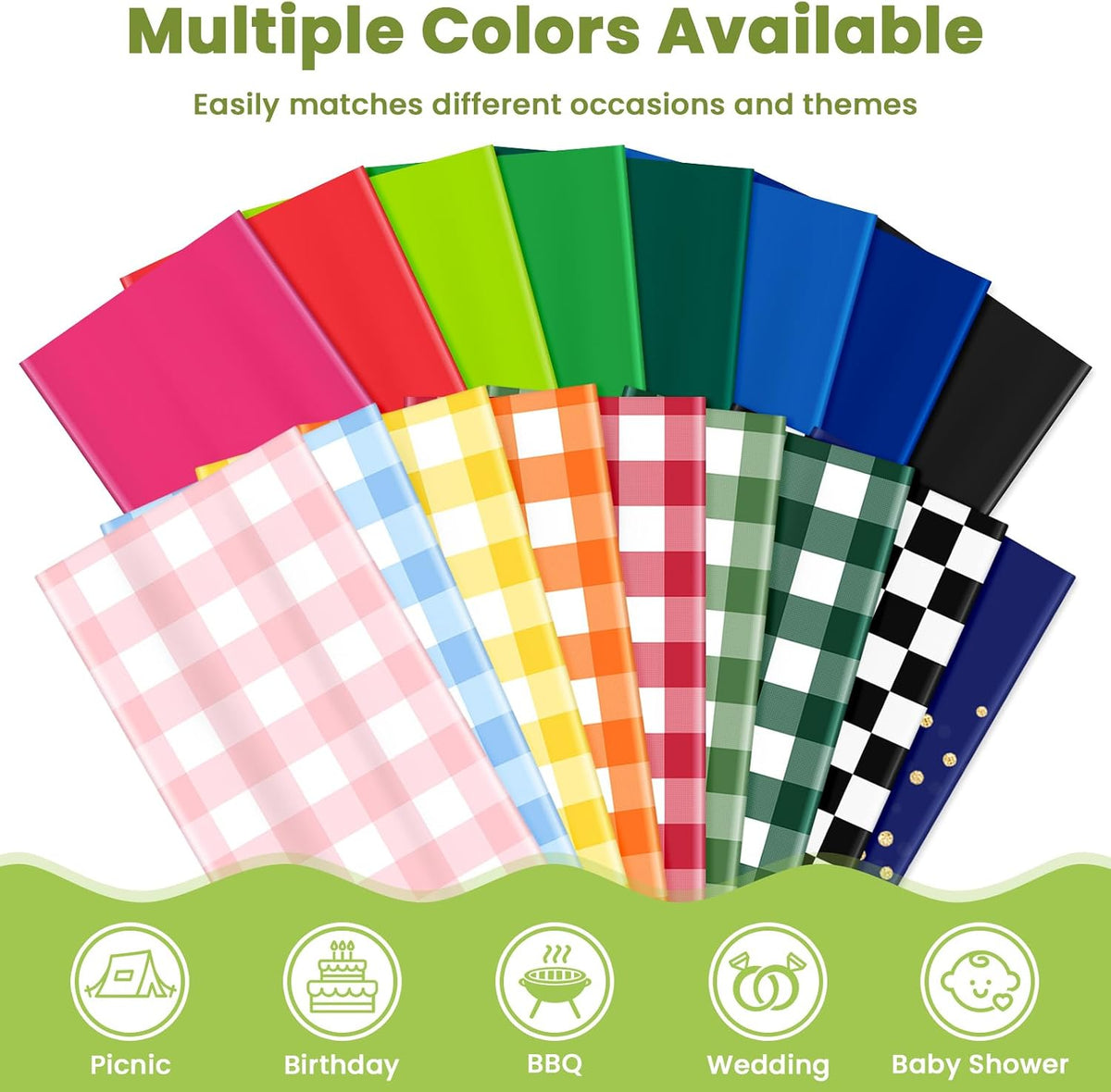 4 Pcs Pink Gingham Tablecloth 54×108in, Pink Checkered Table Cloth