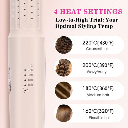 Hair Straightener and Curler Airflow Styler, Blush