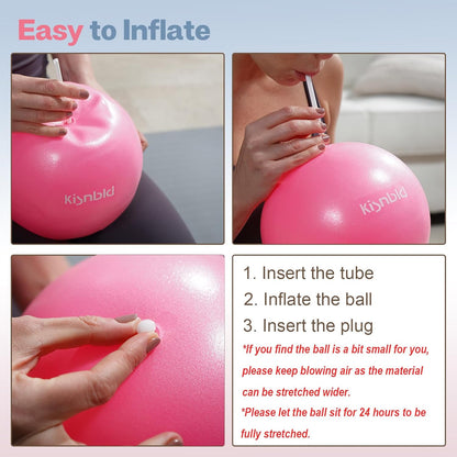 9 Inch Pilates Ball, Small Exercise Ball for Core &Physical Therapy