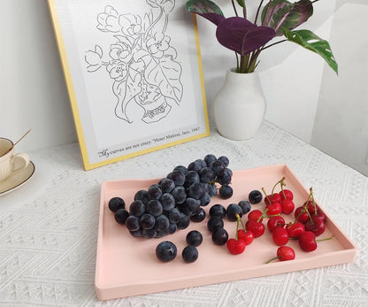 Large Pink Serving Tray (15 x 10.6 inch) for Gathering Small Items