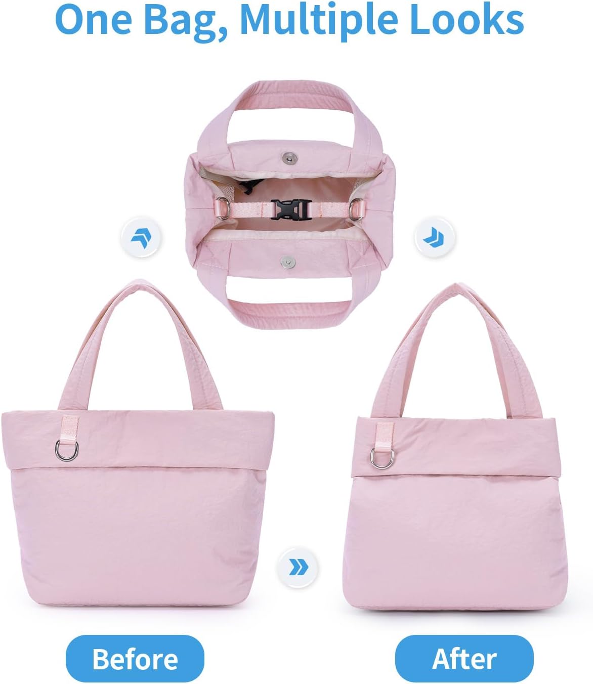 Small Tote Bags for Women, Lightweight Travel Purse Crossbody Bags, Casual Handbag Hobo Bag for Everyday Use and Work