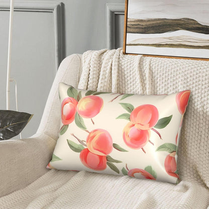 Satin Pillowcase for Hair and Skin, Pink Peach Pattern Pillow Cover Queen Size 20x30 Inch Soft Smooth Breathable Cooling Silky Pillow Cases with Hidden Zipper, Gifts for Women Men