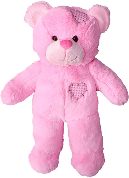 Make Your Own Stuffed Animal 16" "Pink Patches Bear - No Sew - Kit with Cute Backpack!