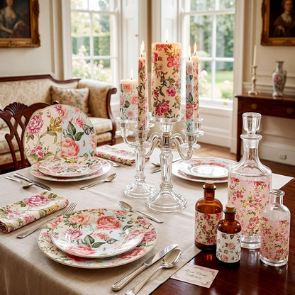 144 Pack 13 Inch Pink Floral Decoupage Paper Napkins for Decorative