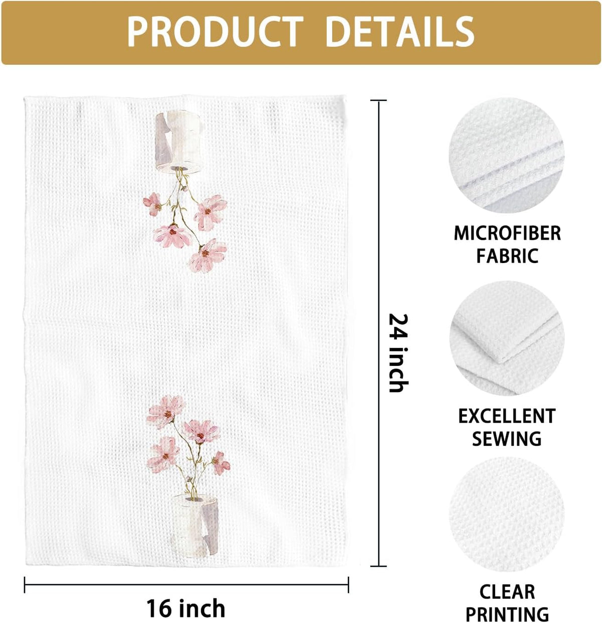 Floral Bathroom Hand Towels,Summer Decor,Pink Floral Bathroom Decor