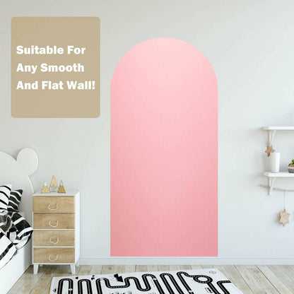 Arch Wall Decal Abstract Pink Pink Paper in Pastel Colours Bright Halftone Light Paper Peel and Stick Wallpaper Self-Adhesive Removable Wall Sticker Mural Wall Decor for Living Room Bedroom Nursery