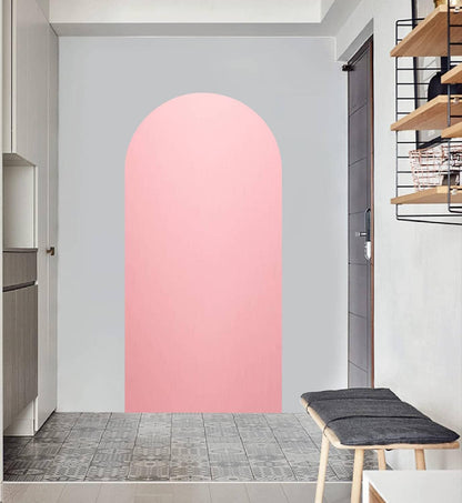 Arch Wall Decal Abstract Pink Pink Paper in Pastel Colours Bright Halftone Light Paper Peel and Stick Wallpaper Self-Adhesive Removable Wall Sticker Mural Wall Decor for Living Room Bedroom Nursery