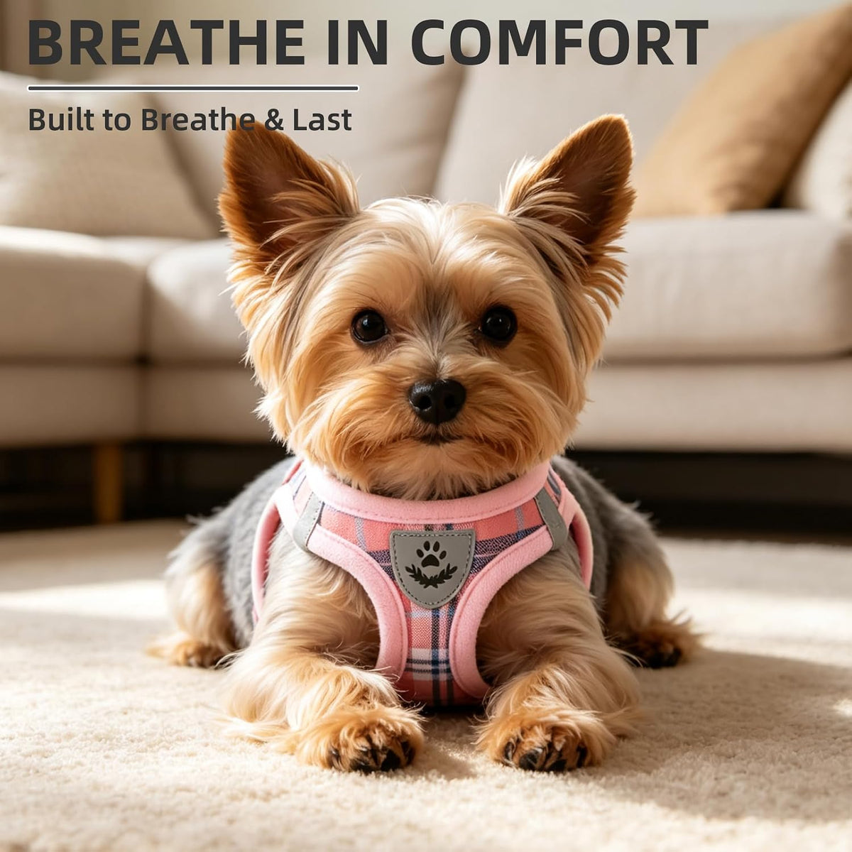 Dog Harness, Collar and Leash Set No Pull for Small Medium Sized