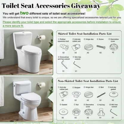 Decorative Peach Toilet Seat Cover, Elongated Concrete Wall Art Design with Quick Release Hinges, Easy to Install, Quietly Close