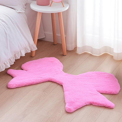 Pink Bow Rug 2x3 ft Coquette Bow Area Rug for Girls Bedroom Decor