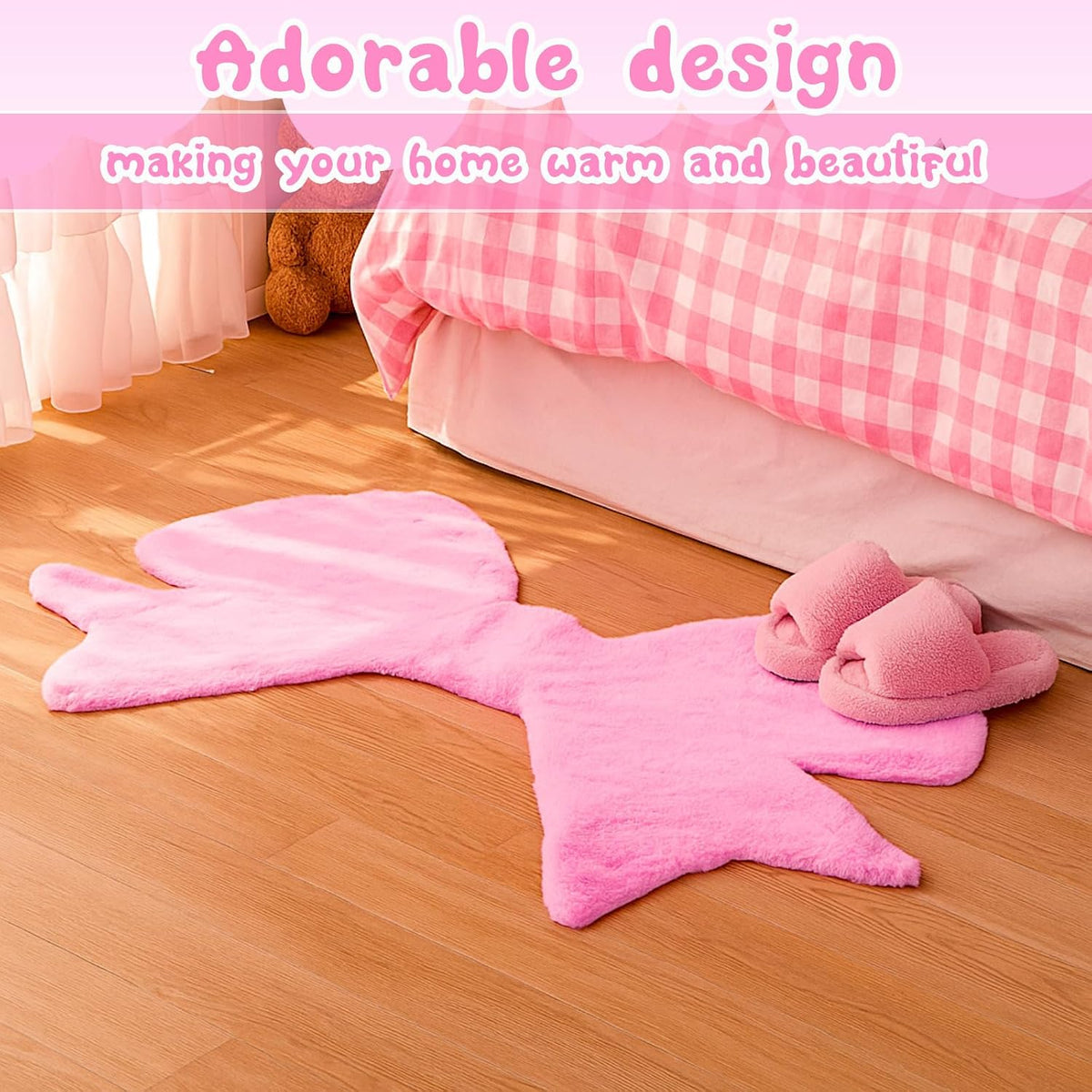 Pink Bow Rug 2x3 ft Coquette Bow Area Rug for Girls Bedroom Decor