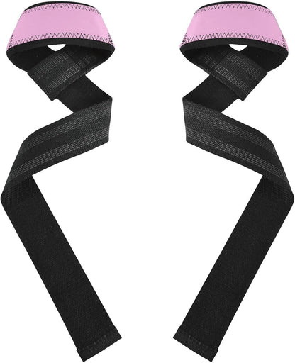 Peach Neoprene Padded Lifting Straps, 26.9" Length, 1.5" Width, Lifting Wrist Straps for Weightlifting