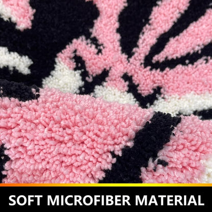 Butterfly Shaped Bath Mats for Bathroom,Extra Soft Fluffy Microfiber Bath Rug,Super Absorbent Non Slip Shower Door Mat Cute Funny Thick Plush Kids Throw Rugs for Bedroom,Living Room 24" x 38"