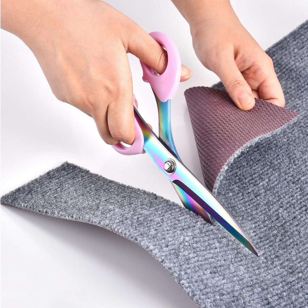 Fabric Scissors, 9" Titanium Coating Sewing Scissors, All Purpose Sharp Heavy Duty Fabric Scissors for Cutting Clothes Leather Classic Stainless Steel Professional Fabric Shears for Tailor Home, Pink