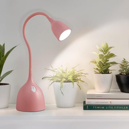 EJIAXIN Desk Lamp for College Dorm Room - LED Reading Light, Pink