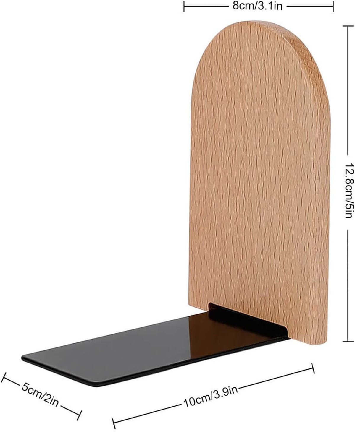 Cute Bows Pink Cherry Book Ends Decorative Wood Bookends for Shelves Kids Room Desk Home Office Book Stoppers for Magazines,Books, DVDs, 1 Pair/2 Pieces(5x3.1 in)