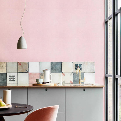 Pink Peel and Stick Wallpaper Grasscloth Paper 15.7in x 118.1in