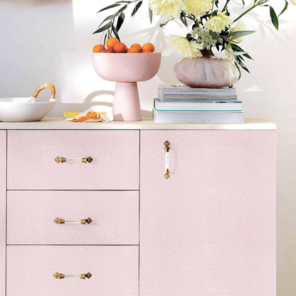 Pink Peel and Stick Wallpaper Grasscloth Paper 15.7in x 118.1in